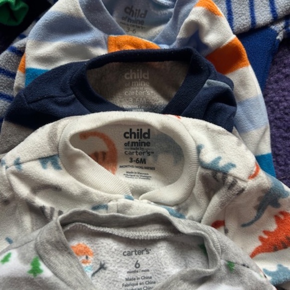 Fleece Baby footed onesies (x5) - 3-6 months - Picture 6 of 7